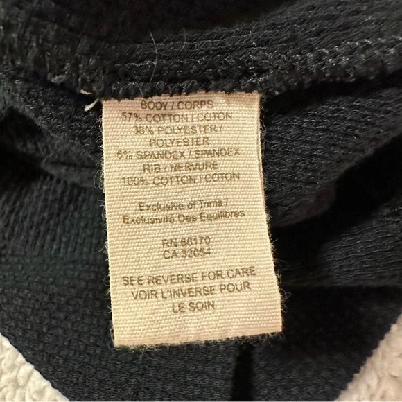 Free People Black Long Sleeve Top with Patterned Sleeves - Picture 10 of 13